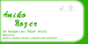 aniko mozer business card